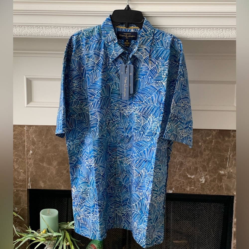 Pete Huntington men's Tidewater Bali medium short sleeve button down shirt